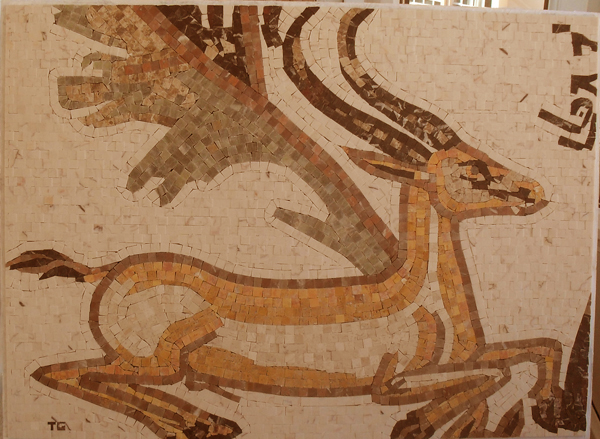 Orpheus Mozaiği, Ceylan, Kesit