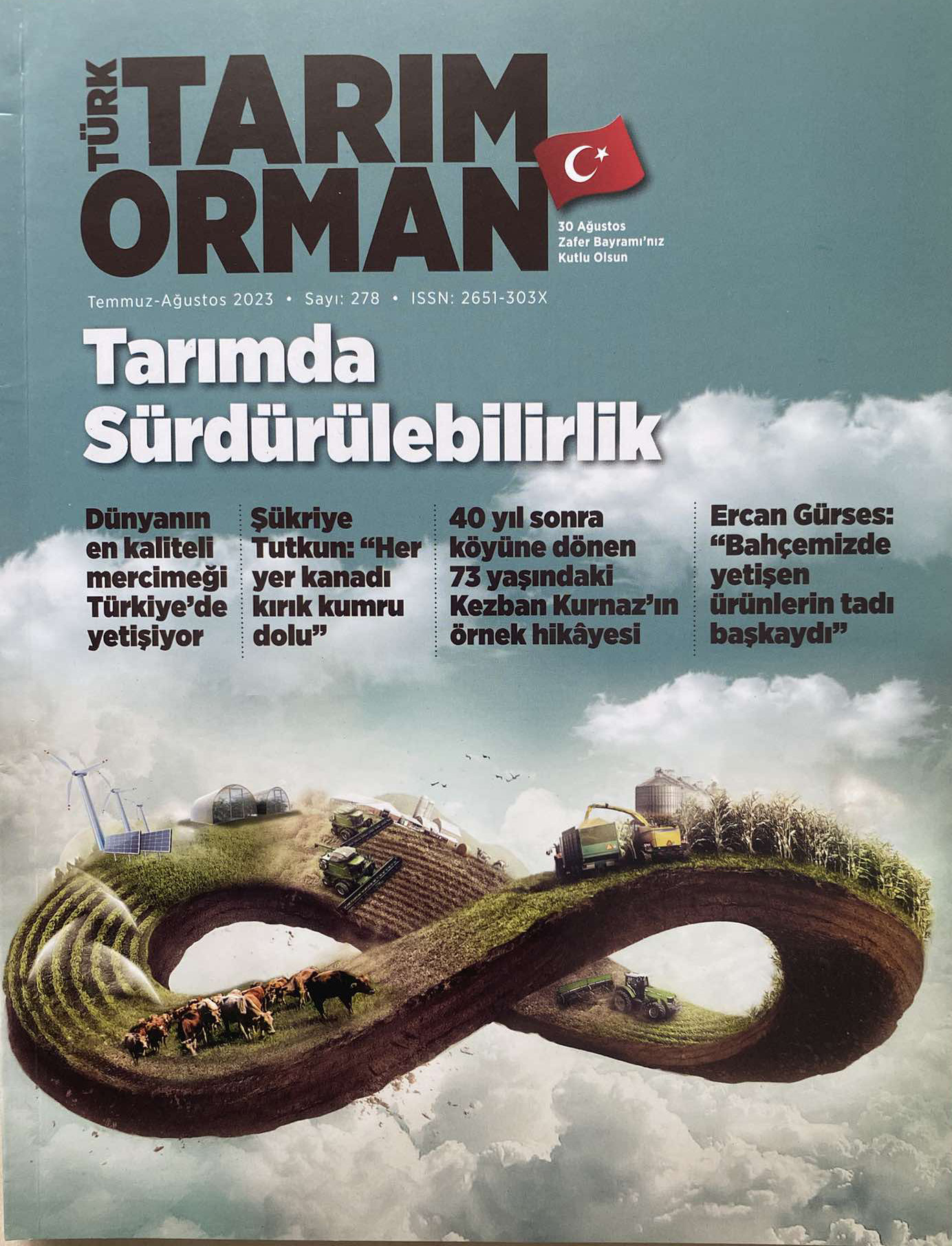 Turan Gökmenoğlu, TÜRK TARIM ORMAN DERGİSİ Temmuz-Ağustos 2023 sayısında. ''TAŞLARIN EGZOTİK SANATI'' MOZAİK